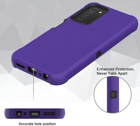 for Samsung Galaxy A03S Phone Case with Tempered Glass Screen Protector, [Holster Series] Belt Clip Hard Tough Full Heavy Duty Rugged Military Shockproof Armor Cell Phone Cover (Black) in Saudi Arabia