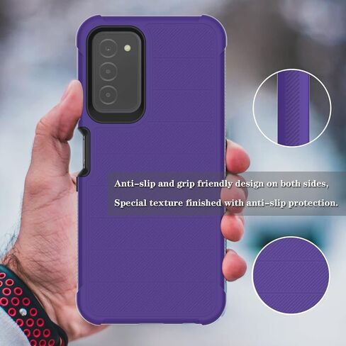for Samsung Galaxy A03S Phone Case with Tempered Glass Screen Protector, [Holster Series] Belt Clip Hard Tough Full Heavy Duty Rugged Military Shockproof Armor Cell Phone Cover (Black) in Saudi Arabia