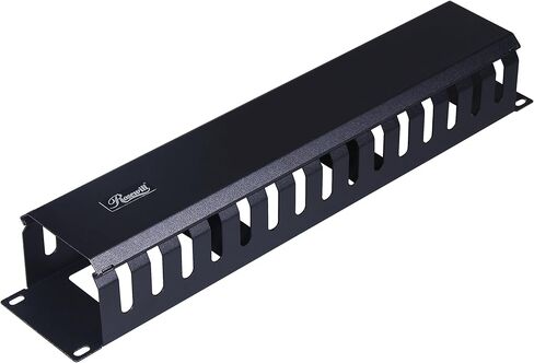 إدارة الكابلات الأفقية المثبتة على حامل مقاس 19 بوصة من Rosewill 2U مع مسامير تثبيت M6، ومدير كابلات قناة الإصبع مع غطاء (RSA-2UCA001) in Kuwait