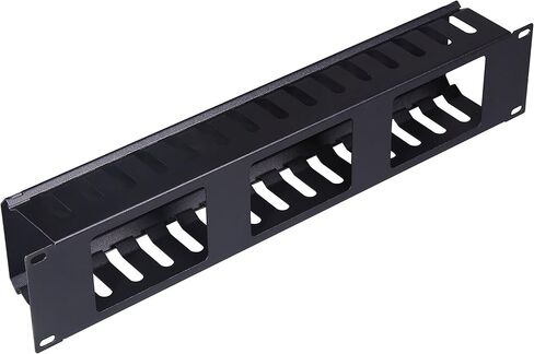 إدارة الكابلات الأفقية المثبتة على حامل مقاس 19 بوصة من Rosewill 2U مع مسامير تثبيت M6، ومدير كابلات قناة الإصبع مع غطاء (RSA-2UCA001) in Kuwait