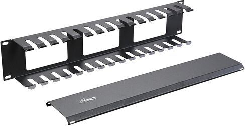 إدارة الكابلات الأفقية المثبتة على حامل مقاس 19 بوصة من Rosewill 2U مع مسامير تثبيت M6، ومدير كابلات قناة الإصبع مع غطاء (RSA-2UCA001) in Kuwait