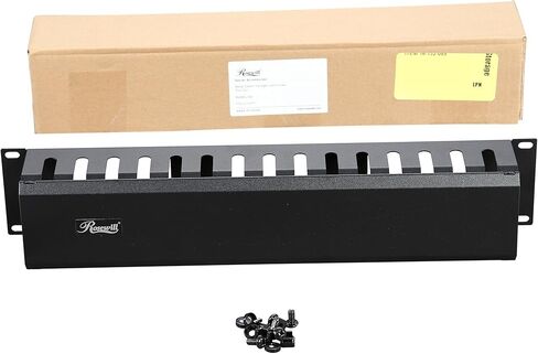 إدارة الكابلات الأفقية المثبتة على حامل مقاس 19 بوصة من Rosewill 2U مع مسامير تثبيت M6، ومدير كابلات قناة الإصبع مع غطاء (RSA-2UCA001) in Kuwait