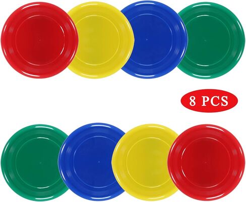 Zdgao Flying Discs for Kids and Adult, 9 Inch Plastic Flying Disc Set in Bulk, Set of 8 in Kuwait