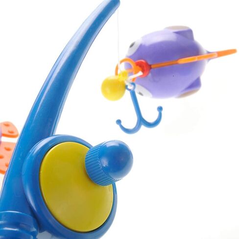 PowerTRC Baby Bath Toy Fishing Set | Hook and Reel Fishing Toy Bathtub, Pool Playset with a Fishing Rod, 3 Fishes & a Ducky for Kids Ages 3+ in Saudi Arabia