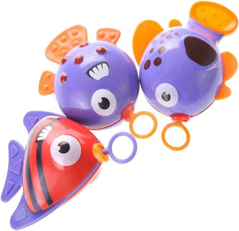 PowerTRC Baby Bath Toy Fishing Set | Hook and Reel Fishing Toy Bathtub, Pool Playset with a Fishing Rod, 3 Fishes & a Ducky for Kids Ages 3+ in Saudi Arabia