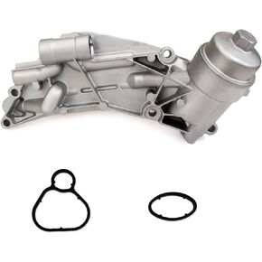 MITZONE Upgrade Engine Oil Cooler Filter Housing Assembly Compatible with 2009-2020 Chevy Cruze Aveo Sonic Trax Malibu Pontiac G3 Saturn Astra 1.6L 1.8L Replace 25199751