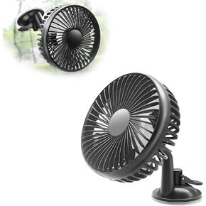 1 PC Car Fan Headrest Bracket, 360 Degree Rotating Single Head Suction Cup Rear Seat Fan Fixing Hook Dual-Purpose Fan Holder, Multifunctional Accessory, for Most SUVs, RVs, Vehicles (Black)