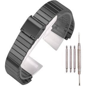18mm Stainless Steel Replacement Watchband Compatible with Casio F-108WH AE1200WH A168WA A158WA LA670WGA A700W Women's and Men's Watch Accessories