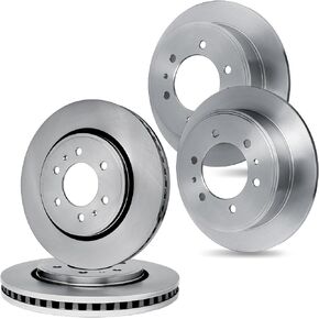 R1 Concepts Front Rear Brake Rotor Kit |Brake Rotors| Brake Disc|fits 2019-2022 Mercedes-Benz Sprinter 1500, Sprinter 2500