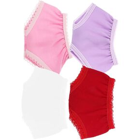 Toyvian 4pcs Baby Doll Diapers Underwear Doll Underpants Doll Accessories for 14-18 Inch Baby Dolls and American Doll