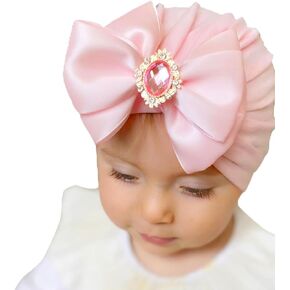 6 PCS Cotton Stretchy Baby Soft Turban Hats Baby Hat with Bows for Girls Baby Boys Caps Toddler Newborn Infant Hat