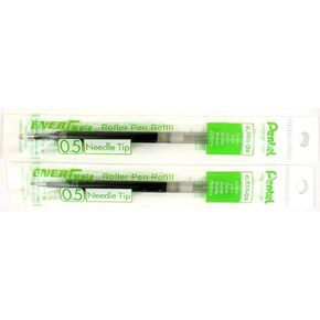 2 Pk Pentel LRN5-D EnerGel Refills, 0.5 mm Fine Needle Tip, Green