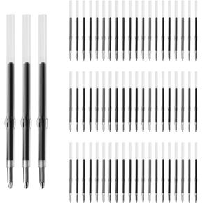 100Pcs Beadable Pens Refills, 1.0mm Pen Refills Bead Ballpoint Pens Refills Black Ballpoint Retractable Pen Refills Replacement for School Office Home Students Teachers