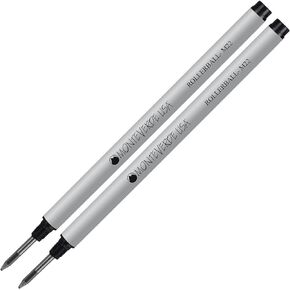 Lanier Combo Pack - 2 Pack - Monteverde® Rollerball M22 Paste Ink Refill Compatible with Most Montblanc® Style Rollerball Pens - Black (Fine Tip 0.6mm)