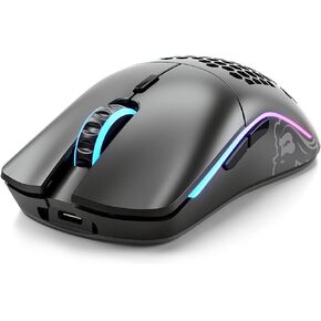 Glorious Gaming Model O Wireless Gaming Mouse - Superlight, 69g Honeycomb Design, RGB, Ambidextrous, Lag Free 2.4GHz Wireless, Up to 71 Hours Battery - Matte White (RENEWED)