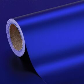 MAYPLUSS Mini Wrapping Paper Roll-46.8 sqft. Matte Dark Blue Solid Color for Birthday, Christmas, Wedding, Baby Shower, Holiday, Bridal Shower-17in x 33ft