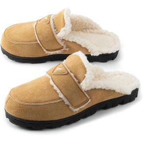 RockDove Women's Suede Faux Shearling Scuff with Indoor Outdoor Sole