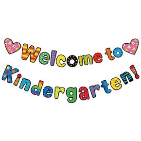 Welcome Back Banner Decorations Classroom Decoration Welcome Bulletin Board Banner Welcome to Kindergarten Banner for Classroom Back to School Teacher Supply