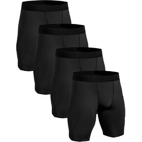 4 Pack Compression Workout Shorts Men Performance Sports Baselayer Athletic Running Shorts Underwear Spandex