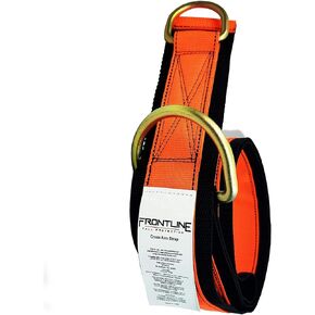 Frontline MPS12 Premium Cross Arm Strap with Reinforced Webbing 12' | Beam Anchorage Straps | D-Ring at Both Ends | ANSI & OSHA Compliant | High-Tenacity Polyester Webbing and Alloy Steel D-Ring