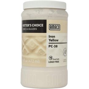 Amaco Potter's Choice Glaze - Iron Yellow, PC-38, Pint