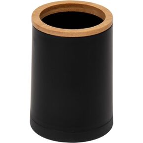 Soap Dish with Rayon from Bamboo Draining Tray, Bathroom, Storage Accessory, Plastic and Rayon from Bamboo, Black