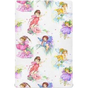 Kigai Fairy Fitted Crib Sheet for Baby Boys Girls, Extra Soft Breathable Nursery Bedding Sheet for Standard Crib and Toddler Mattresses, 28 x 52 in