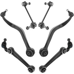 TRQ 6 Piece Suspension Kit Control Arms w/Ball Joints Sway Bar Link Kit for 2010-2012 Ford Fusion / 2010-2011 Mercury Milan / 2009-2012 Lincoln MKZ