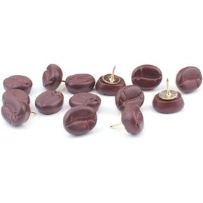 Coffee Beans Push Pins Decorative Plastic Thumbtacks 20 Count