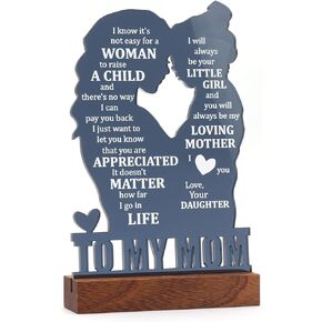 Mom Gifts for Mothers Day from Daughter, Birthday Gifts for Mom from Daughter, Mothers Day Sign Gifts for Mom from Daughter, Silhouette Sign