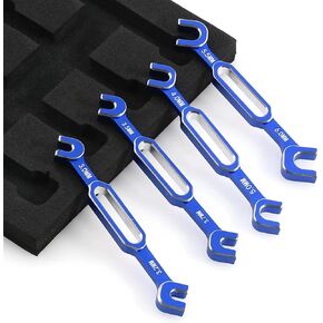 RC Wrench Turnbuckle Nut Ball 3.0/3.2/3.5/3.7/4.0/5.0/5.5/6.0mm Joint Remover Universal Repair Tools Set For 1/10 1/8 1/24 RC Crawler Truck Car Boat Drone (Green)