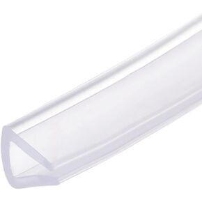 METALLIXITY Edge Trims (1M/3.28Feet) 1Pcs, PVC U-Seal Fits 3-5mm Edge Seal Strip - for Home Door Window Seals, Transparent