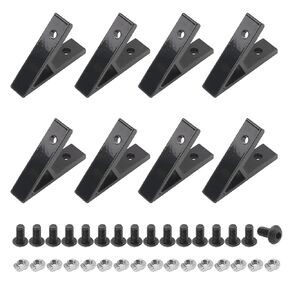 8Pcs 45 Degree Angle 3030 Aluminum Profile Corner Bracket Joint Braces Connectors with Screws T-Nuts Black