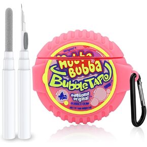 حافظة لطيفة لـ Airpod 2/1 مع طقم منظف، حافظة سيليكون ثلاثية الأبعاد على شكل علكة كرتونية Kawaii مرحة للطعام وملحقات غطاء حماية Airpods لـ Airpod 1&2 Gen حافظة شحن للفتيات والأولاد in Kuwait