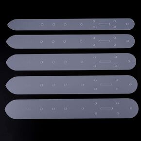 Leather Belt Templates,5Pcs Translucent Belt Buckle Holes Templates Leather Punching Craft Module DIY Tool