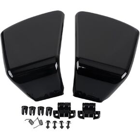Motor ABS Plastic Front Inner Fairing Glove Box Door Cover Compatible With Harley Road Glide Custom FLTRX 1998-2013,Black