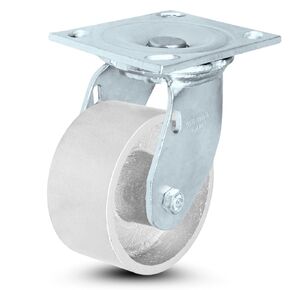 CasterHQ - 4 Inch Heavy Duty Swivel Caster with Semi-Steel Cast Iron Wheel, 1000 lb Capacity, 4-Inch Size