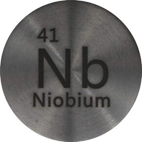 Niobium (Nb) 25mm Metal Disc 99.95% Pure for Collection or Experiments