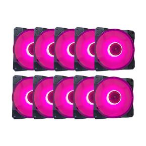 APEVIA CO1012L-WH Cosmos 120mm White LED Ultra Silent Case Fan w/ 16 LEDs & Anti-Vibration Rubber Pads (10 Pk)