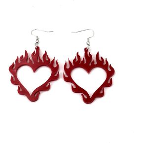 Caiyao Fire Flame Finger Ring Blaze Fire Crown Knuckle Joint Finger Band for Women Men Jewelry Gifts