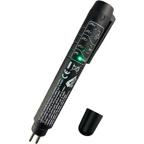 1 PC OBD2 Car Brake Oil Test Pen, Vehicle Analyzer Troubleshooter Adapter Accessories with 5 LED Indicators, Universal Automotive Diagnostic Test Tool for Cars Trucks Vans SUVs (Black)