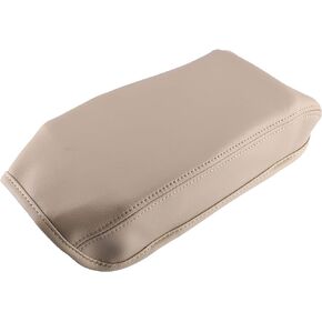X AUTOHAUX Car Center Console Armrest Box Cover for Honda Civic 2012 2013 2014 2015 Pad Interior Anti-Scratch Faux Leather Protector Decoration Beige