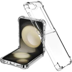for Crystal Clear Designed for Samsung Galaxy Z Flip 5 Case Soft Shockproof TPU Bumper Silicone Protective Phone case Cover for Samsung Galaxy Z Flip 5 5G,Transparent