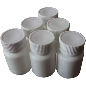 24pcs Empty Portable Plastic Powder Bottles Container Holder Case White (20ml)