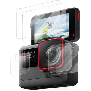 for Insta360 Ace Pro Screen Protector with Lens Protector, Ultra HD 9H Hardness Scratch Resistant Tempered Glass Screen Protector Film for Insta 360 Ace Pro Action Camera (3+3 Pack)