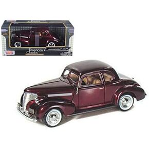 1939 Chevy Coupe, Burgundy - Motormax 73247 -1/24 Scale Diecast Model Toy Car for unisex children