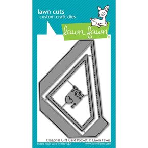 LAWN FAWN Lawn Cuts Custom Craft Die-Diagonal Gift Card Pocket, Gray