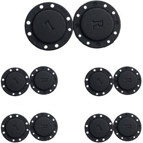 5pcs Magnetic Buttons for Clothing Sewable Snaps Invisible Hidden Sewing Button Snaps Sewing Button Snaps for Curtains Coats Jackets Bags Washable Nylon with Magnets Inside 26mm/1" Black