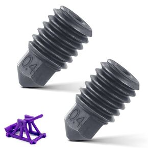 4pcs 0.4mm Nozzles, Removable Hardened Steel Nozzle Replacement Parts High Temperature Nozzle Extruder Head for Bambu Lab X1 X1C P1P Lab P1S 3D Printer Hot End Accessories