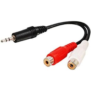 C2G/ Cables To Go Legrand - C2G 3.5mm Male to RCA Female, Stereo Audio Extension Cable, Audio Y-Adapter Cable, 6 Foot Dual RCA to 3.5mm Adapter, 1 Count, C2G 40370